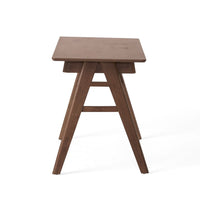 Elana Desk with 1 Drawer, Industrial Trestle Walnut Brown Wood 57 Inch -BM337011