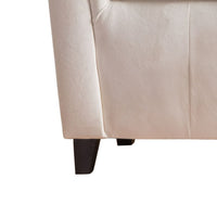 Denny Storage Bench with Arms and Lift Top, Ivory White Velvet -BM337025