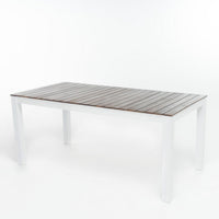 Eltan Outdoor Dining Table, 69 Inch Brown Slatted, White Acacia Wood -BM337047
