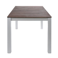 Eltan Outdoor Dining Table, 69 Inch Brown Slatted, White Acacia Wood -BM337047