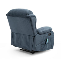 Cardi Manual Massage Recliner Chair, 5 Modes, Pillow Tufted Dark Gray -BM337049