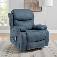 Cardi Manual Massage Recliner Chair, 5 Modes, Pillow Tufted Dark Gray -BM337049