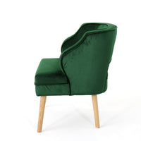 Joen Accent Armchair, Curved Back, Emerald Green Velvet -BM337080