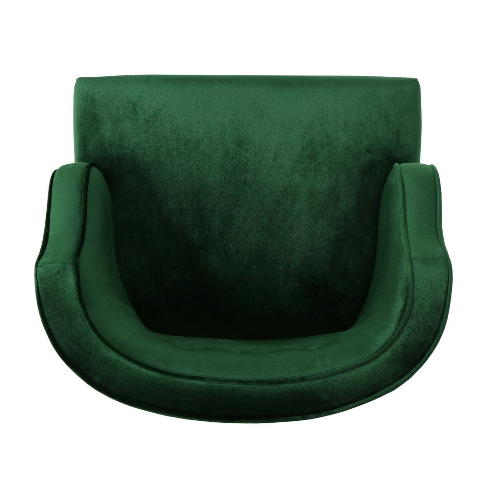 Joen Accent Armchair, Curved Back, Emerald Green Velvet -BM337080