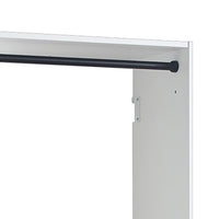 Vedz Wall Mounted Walk in Closet, 2 Hanging Rods, White Melamine -BM337082
