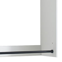 Vedz Wall Mounted Walk in Closet, 2 Hanging Rods, White Melamine -BM337082