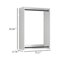 Vedz Wall Mounted Walk in Closet, 2 Hanging Rods, White Melamine -BM337082