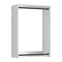 Vedz Wall Mounted Walk in Closet, 2 Hanging Rods, White Melamine -BM337082