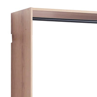 Vedz Wall Mounted Walk in Closet, 2 Hanging Rods, Oak Brown Melamine -BM337083