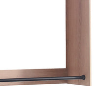 Vedz Wall Mounted Walk in Closet, 2 Hanging Rods, Oak Brown Melamine -BM337083
