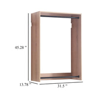 Vedz Wall Mounted Walk in Closet, 2 Hanging Rods, Oak Brown Melamine -BM337083