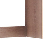 Vedz Wall Mount Walk in Closet, 1 Shelf w Hanging Rod, Oak Brown Wood -BM337085