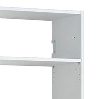 Vedz Wall Mount Adjustable Shelf, 4 Open Shelves, White Melamine -BM337086