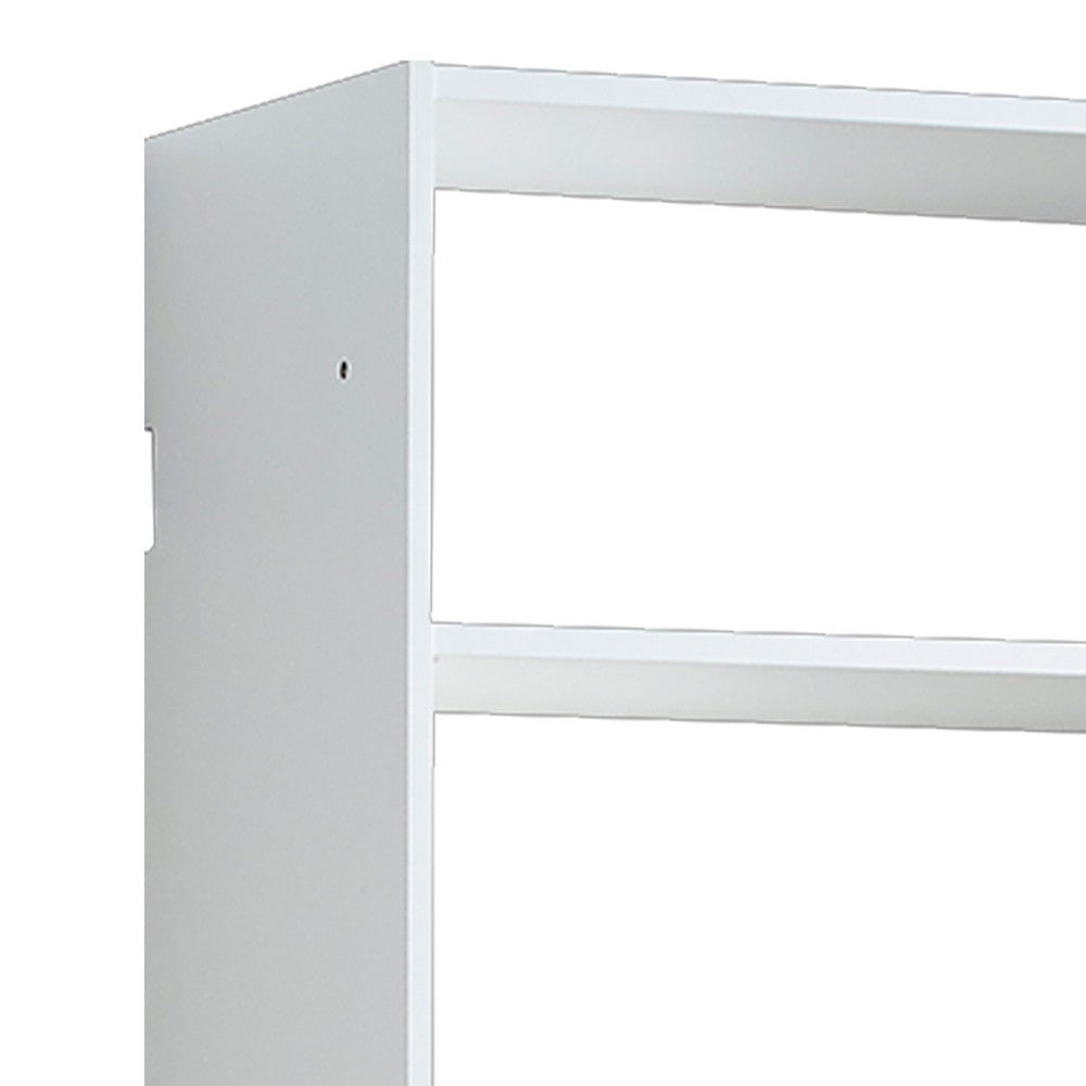 Vedz Wall Mount Adjustable Shelf, 4 Open Shelves, White Melamine -BM337086