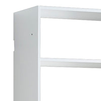 Vedz Wall Mount Adjustable Shelf, 4 Open Shelves, White Melamine -BM337086