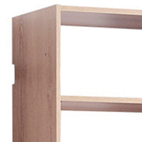 Vedz Wall Mount Adjustable Shelf, 4 Open Shelves, Oak Brown Melamine -BM337087