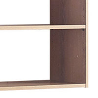 Vedz Wall Mount Adjustable Shelf, 4 Open Shelves, Oak Brown Melamine -BM337087