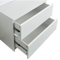 Vedz Dresser Unit with 2 Drawers, Modern White Melamine Finish -BM337088