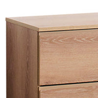 Vedz Dresser Unit with 2 Drawers, Modern Oak Brown Melamine Finish -BM337089