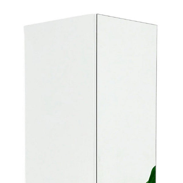 Ely Slim Closet Cabinet w Mirror, 1 Drawer, 71 Inch, White Melamine -BM337103