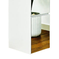 Ely Slim Closet Cabinet w Mirror, 1 Drawer, 71 Inch, White Melamine -BM337103