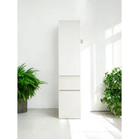 Ely Slim Closet Cabinet w Mirror, 1 Drawer, 71 Inch, White Melamine -BM337103