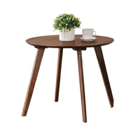 Ary 2pc Accent Table and Wingback Chair Set, Beige Boucle, Walnut Brown - BM337255