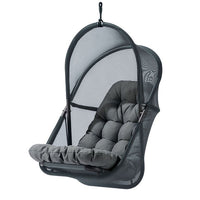 Bery Outdoor Swing Chair with Foldable Stand, Dark Gray Cushion - BM337259