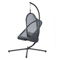Cery Outdoor Egg Swing Chair, Foldable Stand, Dark Gray Cushion - BM337262