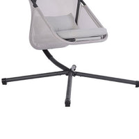 Cery Outdoor Egg Swing Chair, Foldable Stand, Light Gray Cushion - BM337263
