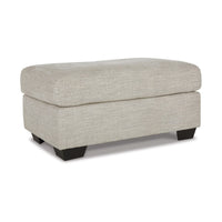 Roy Accent Ottoman, 40 Inch Rectangular, Light Gray Polyester Seat -BM337275
