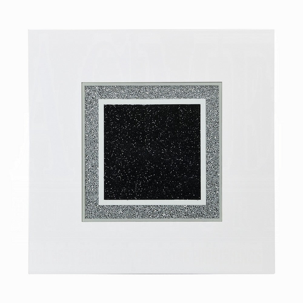 Zav Counter Height Table, 47 Inch Square Top, White Pedestal Base - BM337287