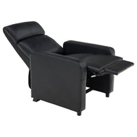 Heena Home Theater Set, 4 Manual Recliners, 1 Console, Black Faux Leather