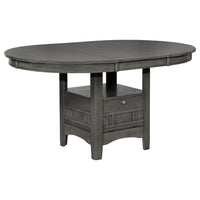 Lessa 5 Piece Dining Set, Gray, 4 Padded Chairs, Expandable Leaf
