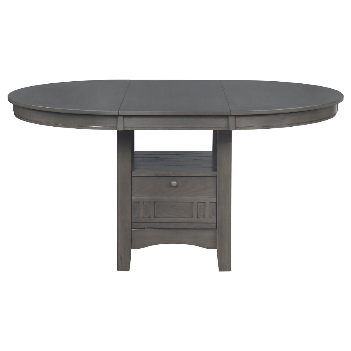Lessa 5 Piece Dining Set, Gray, 4 Padded Chairs, Expandable Leaf