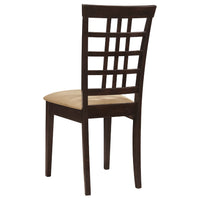Elso 4pc Dining Set, Table w Drop Leaf, Brown, 3 Lattice Style Chair