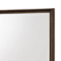 Genu Dresser Mirror, Warm Brown Wood Frame, Beveled Glass, 34 Inch - BM337938