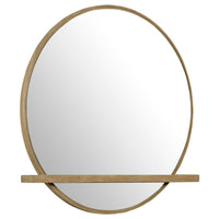Fij Oval Dresser Mirror, Sand Wash Wood, Felt-Lined Tray, 38 Inch - BM337939