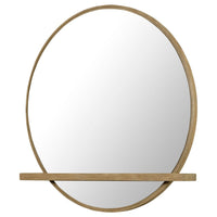 Fij Oval Dresser Mirror, Sand Wash Wood, Felt-Lined Tray, 38 Inch - BM337939
