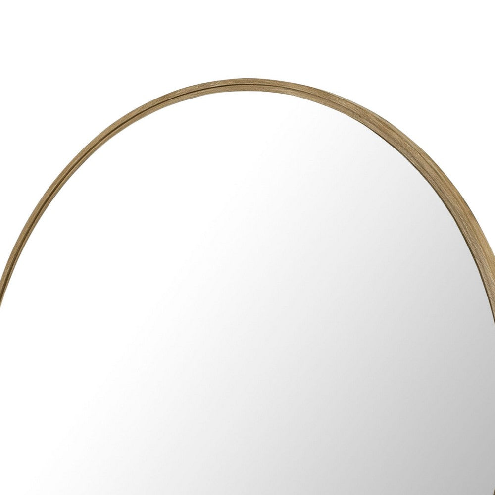 Fij Oval Dresser Mirror, Sand Wash Wood, Felt-Lined Tray, 38 Inch - BM337939