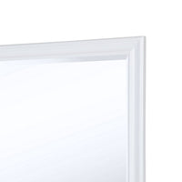 Heo Dresser Mirror, Landscape White Wood Frame, Beveled Glass, 36 Inch - BM337941