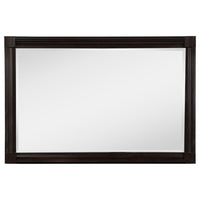 Meon Dresser Mirror, Dark Oak Brown Wood Frame, Rectangular 32 Inch - BM337944