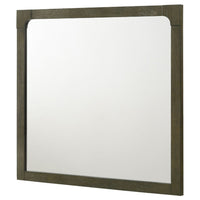 Seon Dresser Mirror, Portrait Dark Cocoa Brown Hardwood Frame, 36 Inch - BM337947