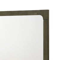 Seon Dresser Mirror, Portrait Dark Cocoa Brown Hardwood Frame, 36 Inch - BM337947