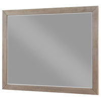 Keno Dresser Mirror, Sturdy Barley Brown Wood Frame, 33 Inch - BM337949