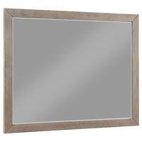 Keno Dresser Mirror, Sturdy Barley Brown Wood Frame, 33 Inch - BM337949