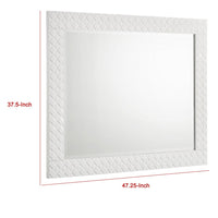 Ivon Dresser Mirror, White High Gloss Finish, Rectangular 37 Inch - BM337950