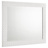 Ivon Dresser Mirror, White High Gloss Finish, Rectangular 37 Inch - BM337950