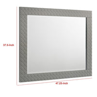 Ivon Dresser Mirror, Gray High Gloss Finish, Rectangular 37 Inch - BM337951
