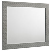Ivon Dresser Mirror, Gray High Gloss Finish, Rectangular 37 Inch - BM337951